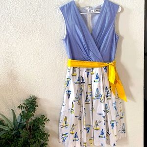 50s style summer/sailing themed dress!